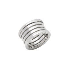 Bulgari 18 Karat White Gold Five Band B.Zero 1 Band Ring