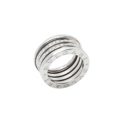 Bulgari 18 Karat White Gold Four Band Diamond B.Zero 1 Band Ring