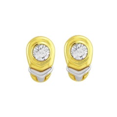 Bulgari Ohrringe aus 18 Karat Gelb- und Weißgold mit Diamanten, GIA-zertifiziert
