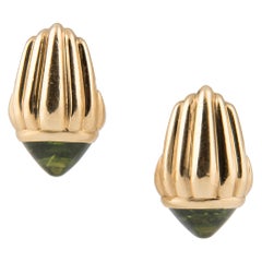 Bulgari 18 Karat Yellow Gold and Peridot Earrings