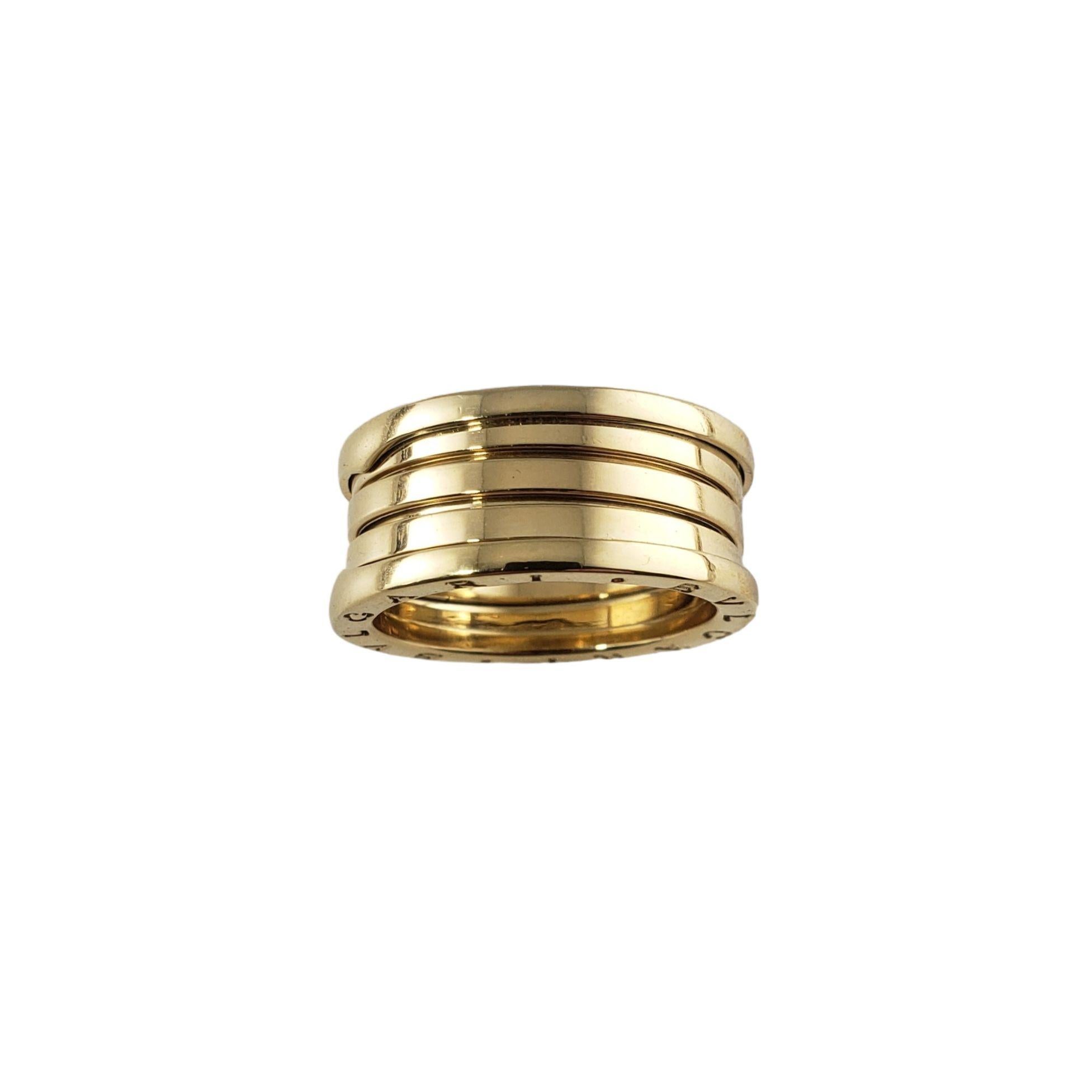 Women's or Men's Bulgari Karat Yellow Gold B. Zero 1 Band Ring