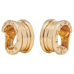 Bulgari 18 Karat Yellow Gold B.Zero 1 Hoop Earrings