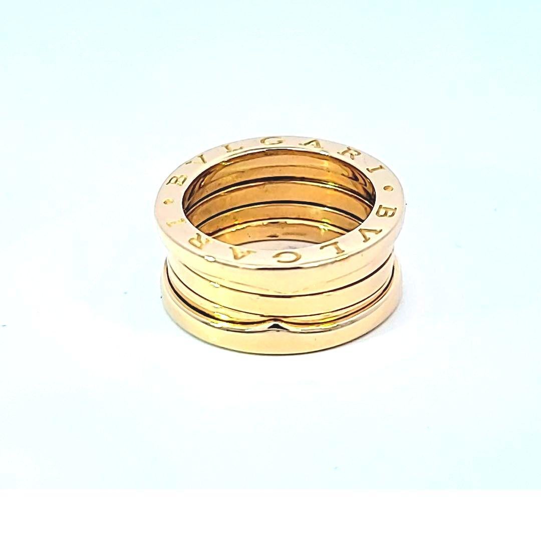 Contemporary Bulgari 18 Karat Yellow Gold B.Zero1 Ring For Sale
