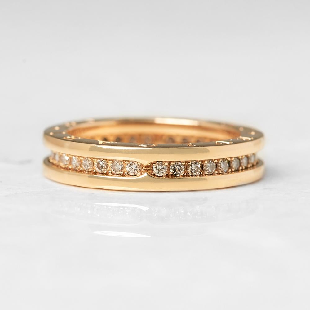 Bulgari 18 Karat Yellow Gold Diamond B.Zero 1 Band Ring In Excellent Condition In Bishop's Stortford, Hertfordshire