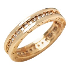 Bulgari 18 Karat Yellow Gold Diamond B.Zero 1 Band Ring