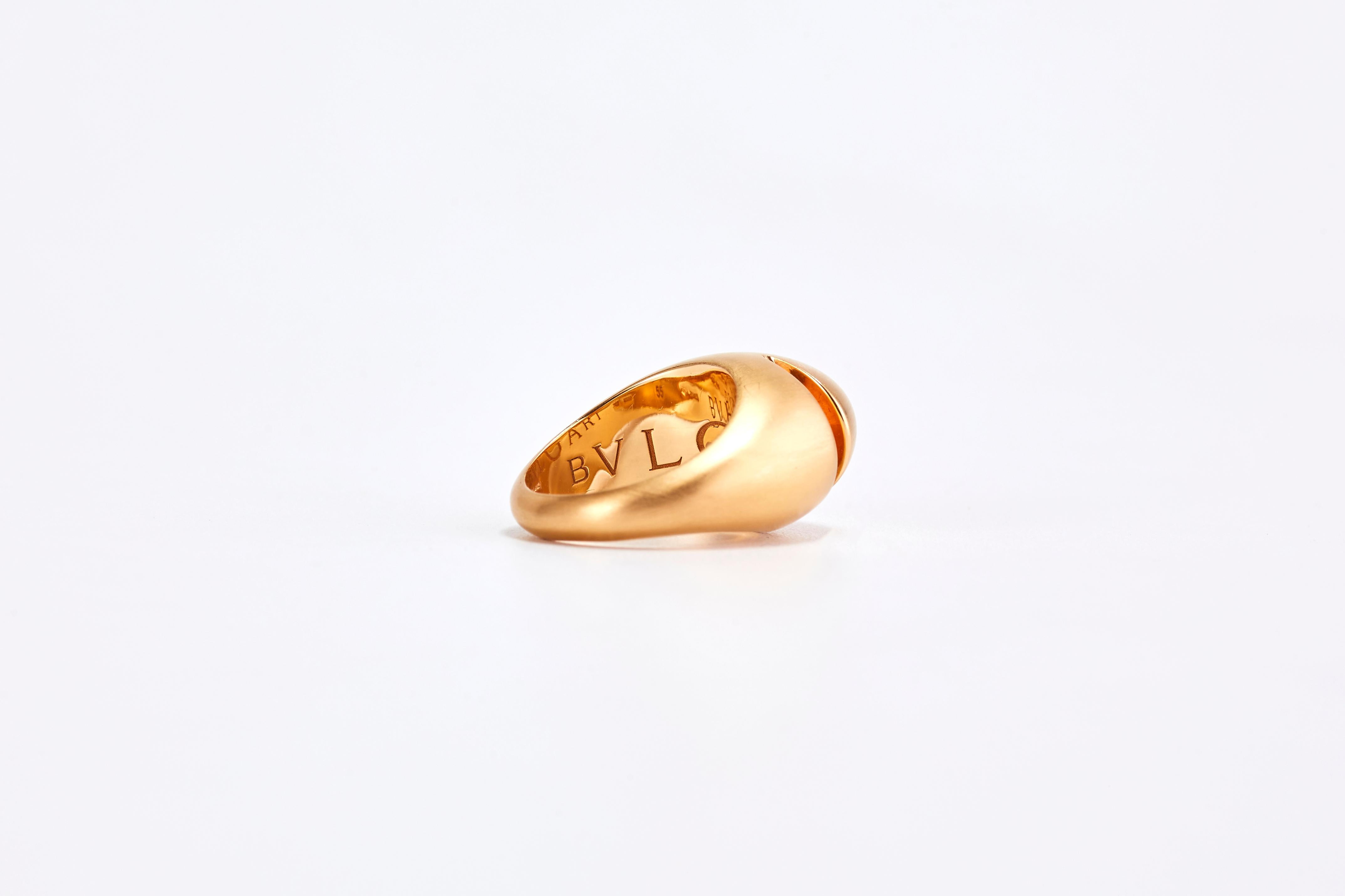 Women's or Men's Bulgari 18 Karat Yellow Gold Dome Ring