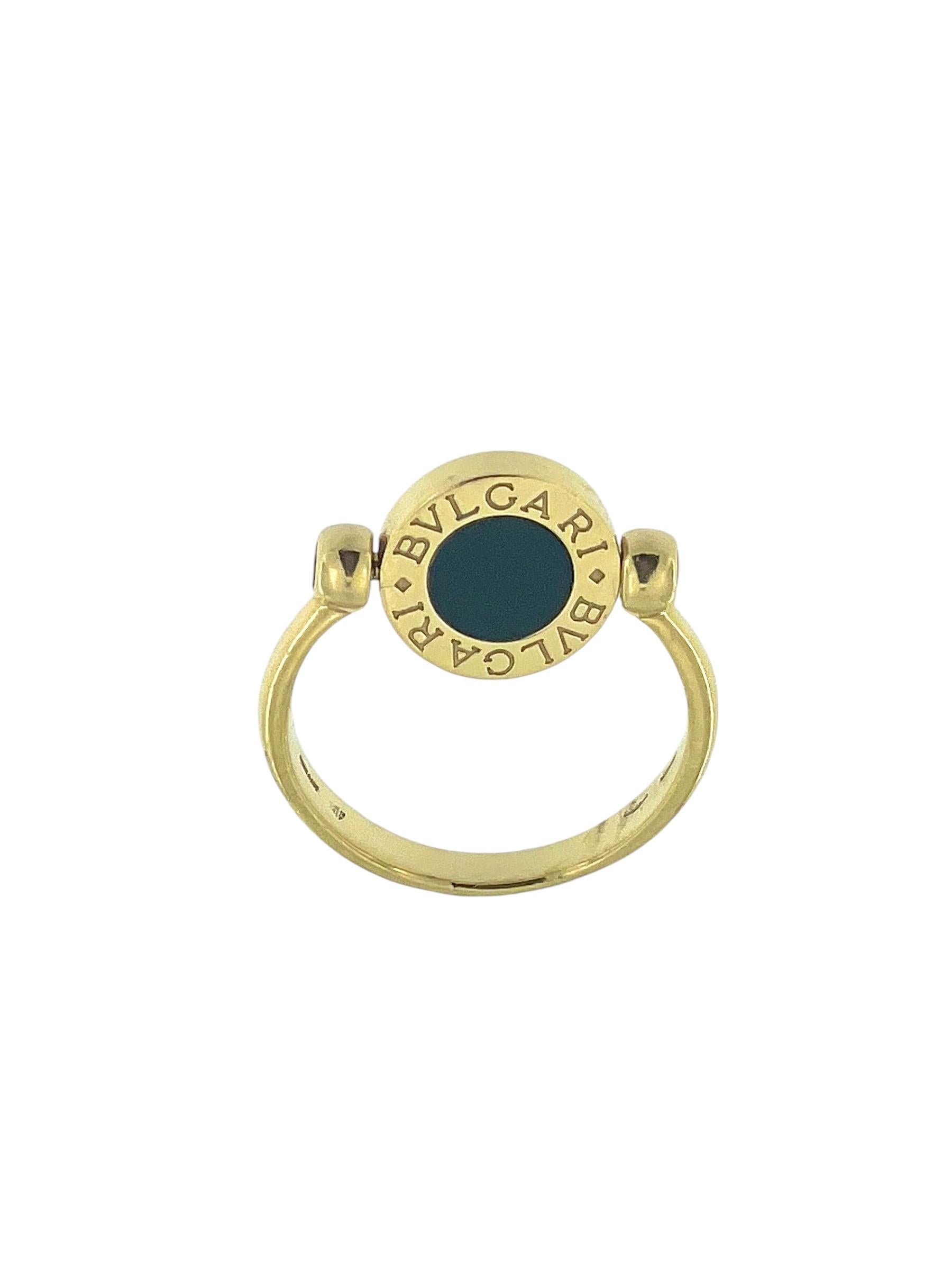 Bulgari 18 karat Yellow Gold Flip Ring In Good Condition In Esch sur Alzette, Esch-sur-Alzette