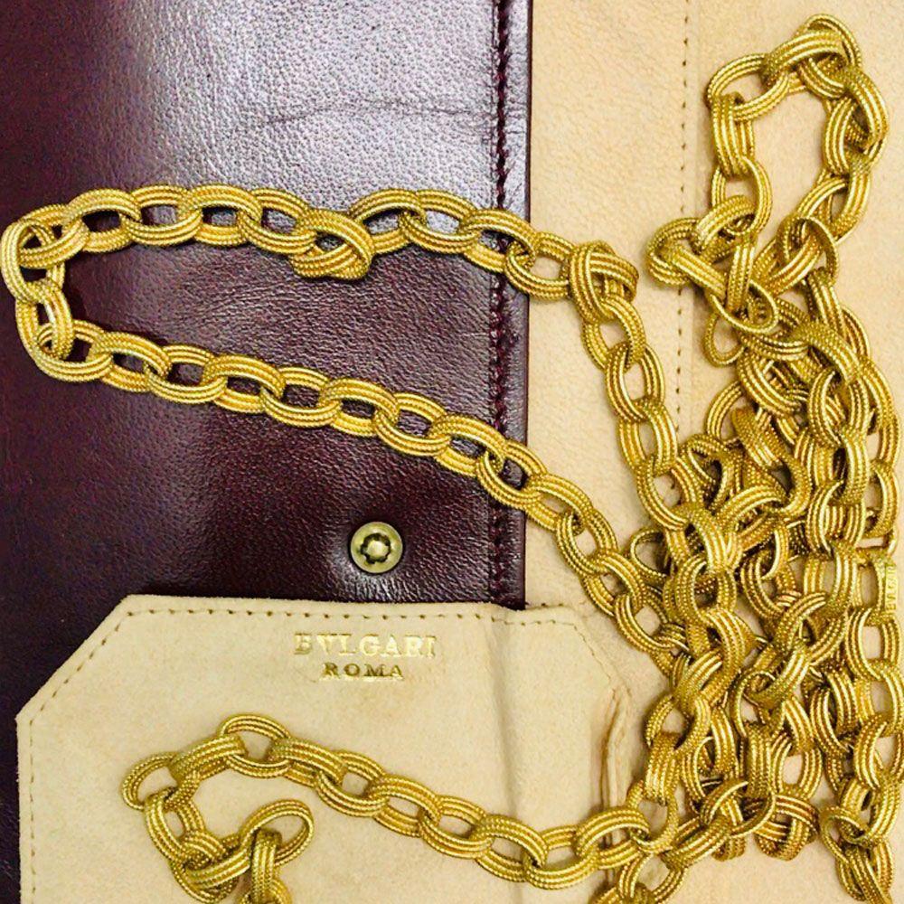 Bulgari 18 Karat Yellow Gold Long Chain Link Necklace 8