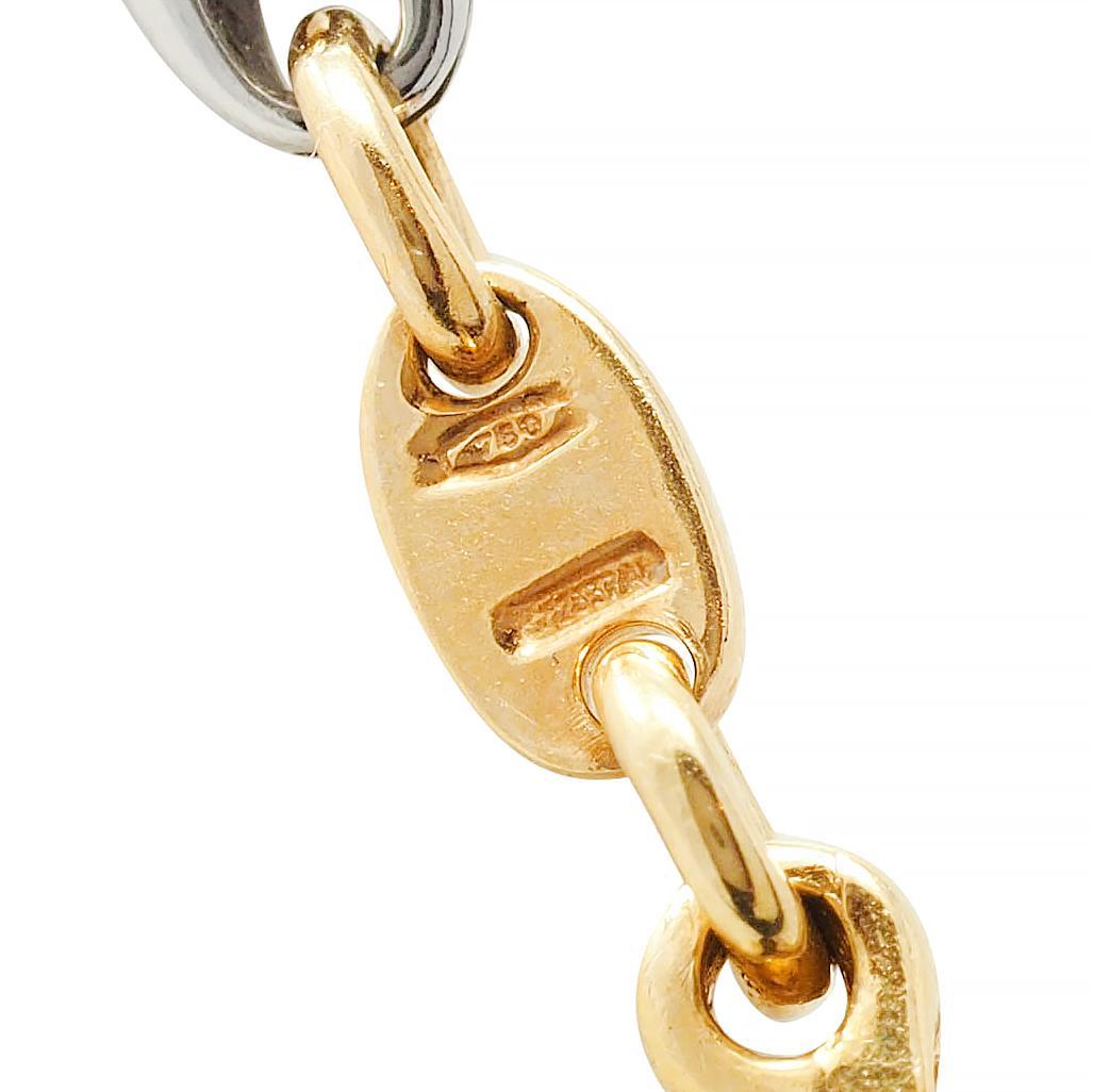 Bulgari 18 Karat Yellow Gold Stainless Steel Pisces Zodiac Flip Pendant Necklace For Sale 3