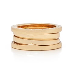 Bulgari 18 Karat Yellow Gold Three Band B.Zero 1 Ring