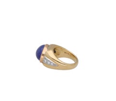 Bulgari 18 Kt. Yellow and White Gold Diamond Sapphire Cocktail Ring, 1980