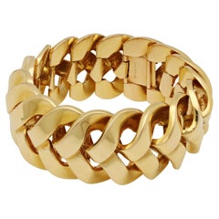 Bulgari 18ct Gold Chunky Open Weave Bracelet Circa 1970s