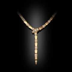 Bulgari 18ct Rose Gold And Diamond 'Serpenti Viper' Necklace Contemporary