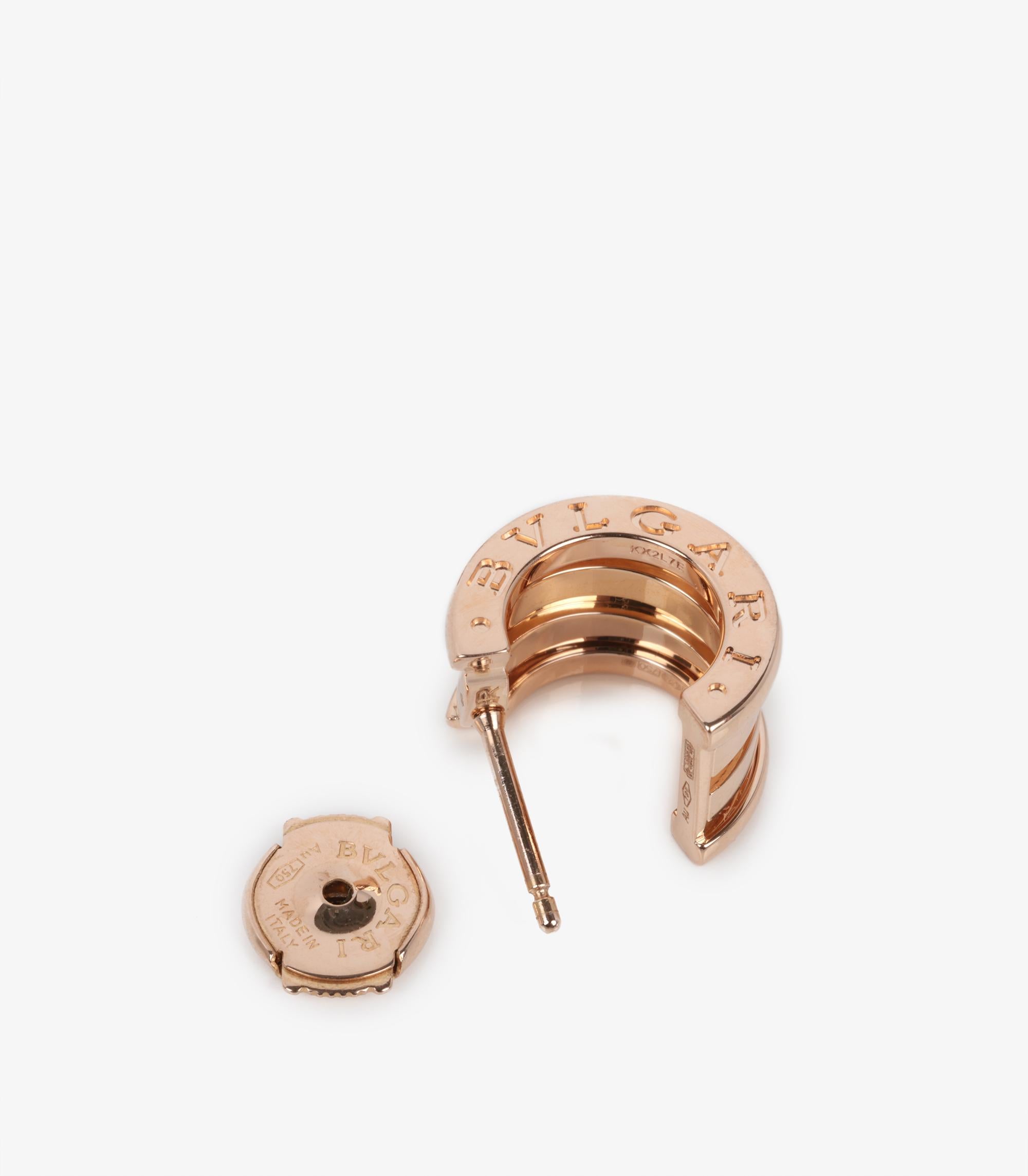 Bulgari 18ct Rose Gold B.Zero1 Ohrringe 2