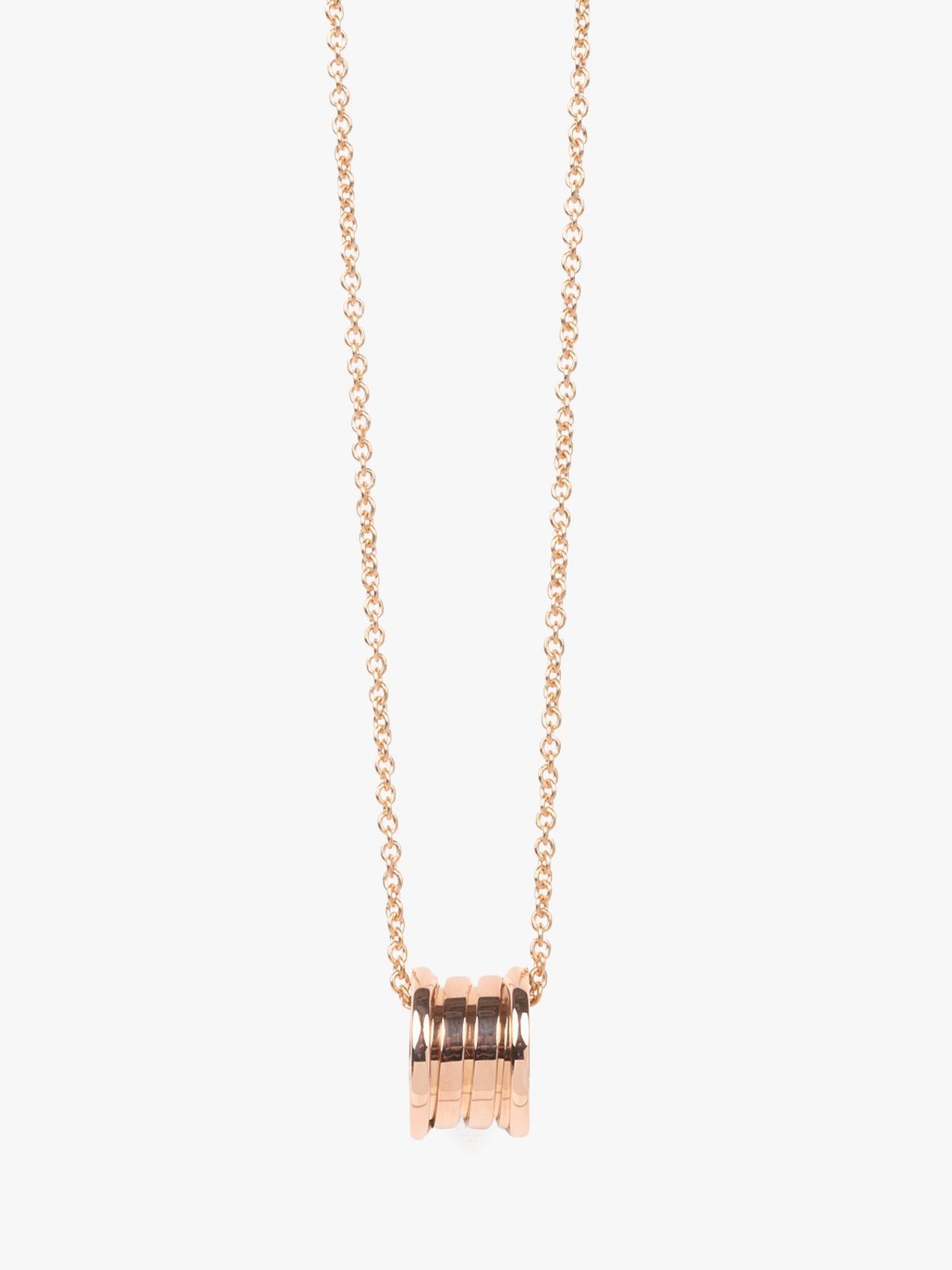 Collana Bulgari in oro rosa 18ct B.zero1 In condizioni ottime in vendita a Bishop's Stortford, Hertfordshire
