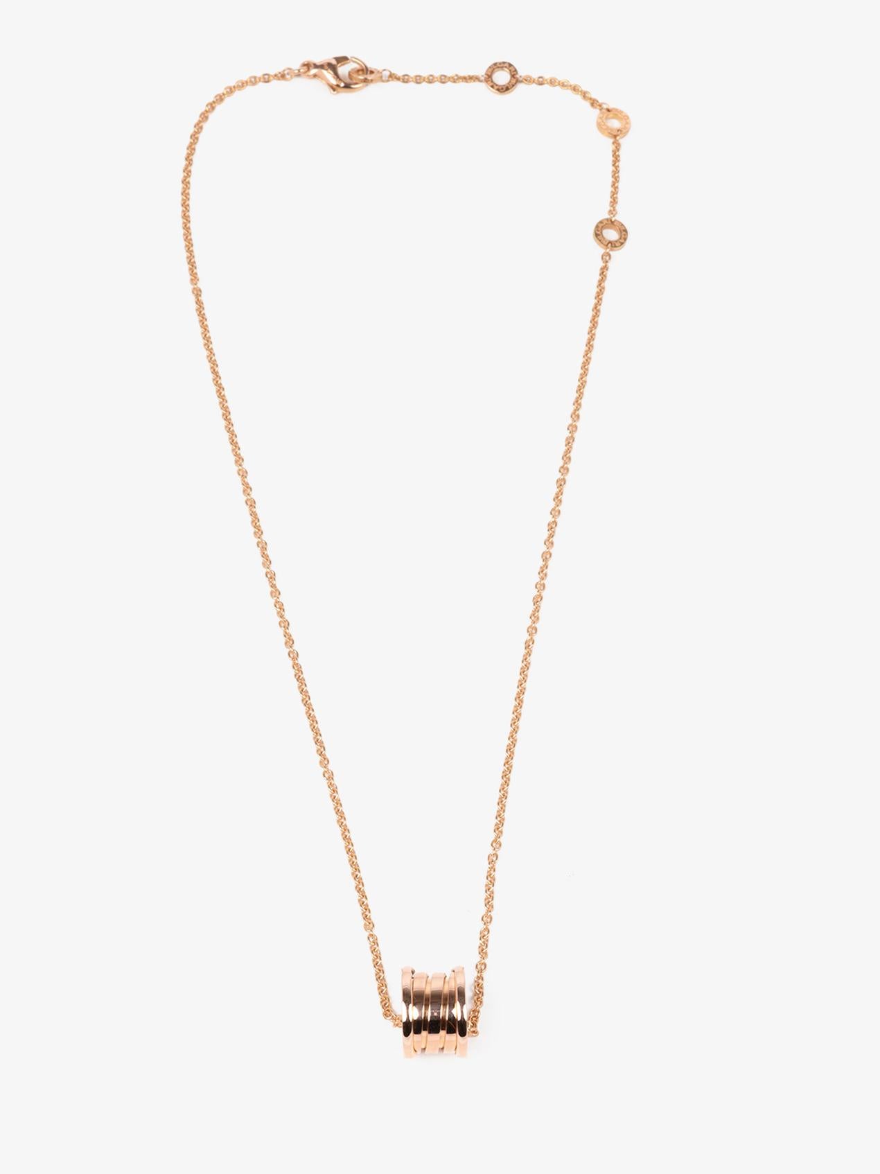 Collana Bulgari in oro rosa 18ct B.zero1 in vendita 1