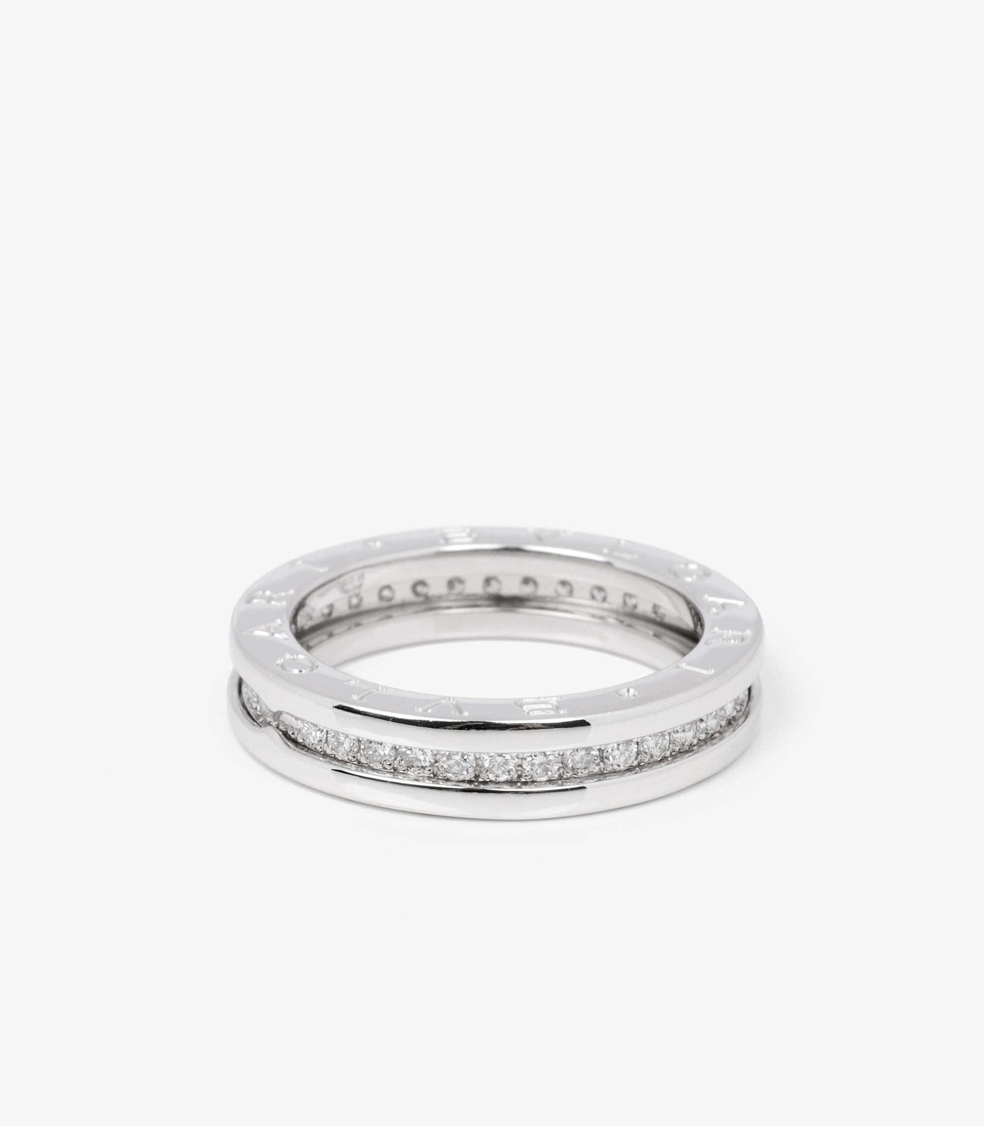 Bulgari 18ct White Gold Brilliant-Cut Diamond B.Zero1 Full Eternity Ring

Brand Bulgari
Model B.Zero1 Full Eternity
Product Type Ring
Serial Number EH****
Age Circa 2016
Accompanied By Bulgari Box, Certificate
Material(s) 18ct White Gold
Gemstone