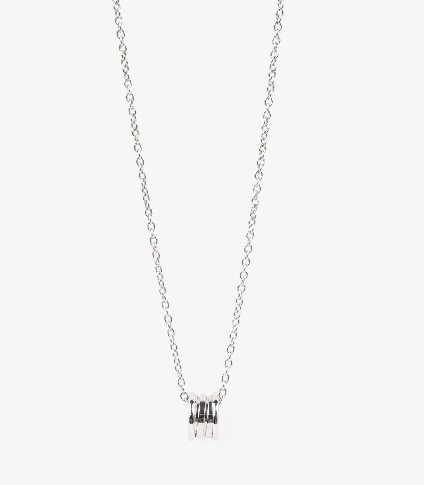 Bulgari 18ct White Gold B.zero1 Necklace

Product Details
Xupes Ref: J1308
Brand: Bulgari
Model: B.zero1 Necklace
Type: Necklace
RRP: £3,840
Accompanied By: Bulgari Box
Material(s): 18ct White Gold

Specification
Total Weight: 16.4g
Chain Length: