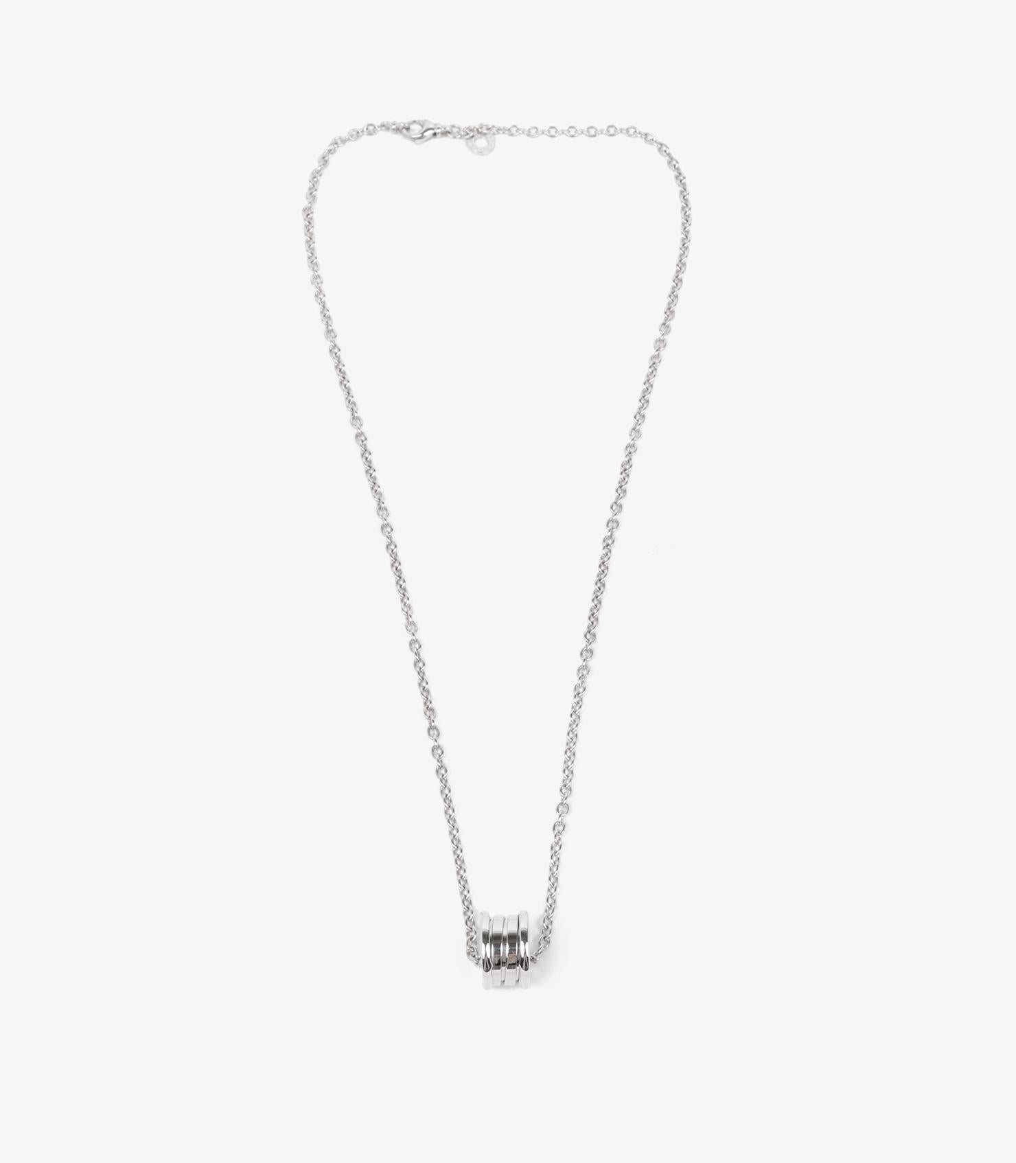 Women's or Men's Bulgari 18ct White Gold B.Zero1 Necklace For Sale