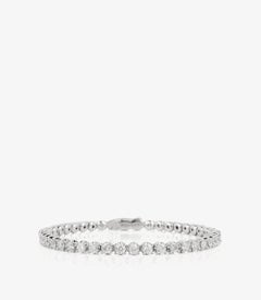 Bulgari 18ct White Gold Round Brilliant Cut Diamond Corona Tennis Bracelet