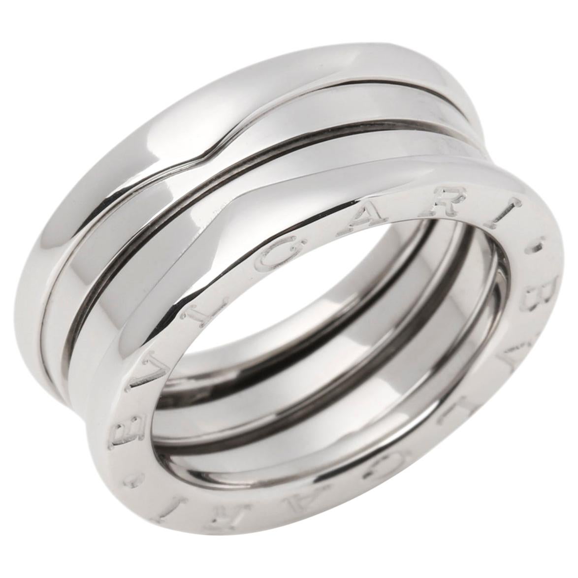 Bulgari 18ct White Gold Three Row B.zero1 Ring