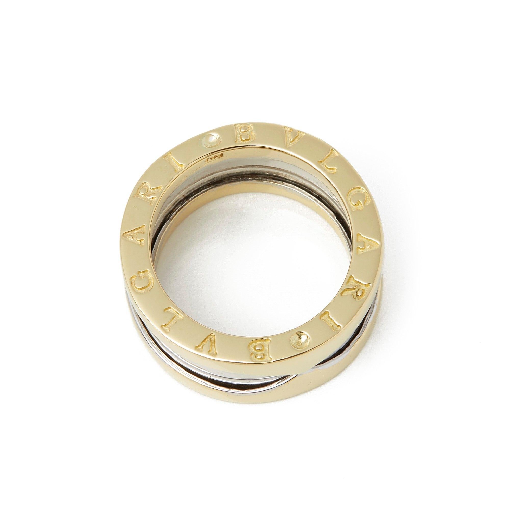 bulgari ring gold and silver