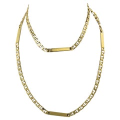 Bulgari 18K Curb Necklace Chain 35" Yellow Gold