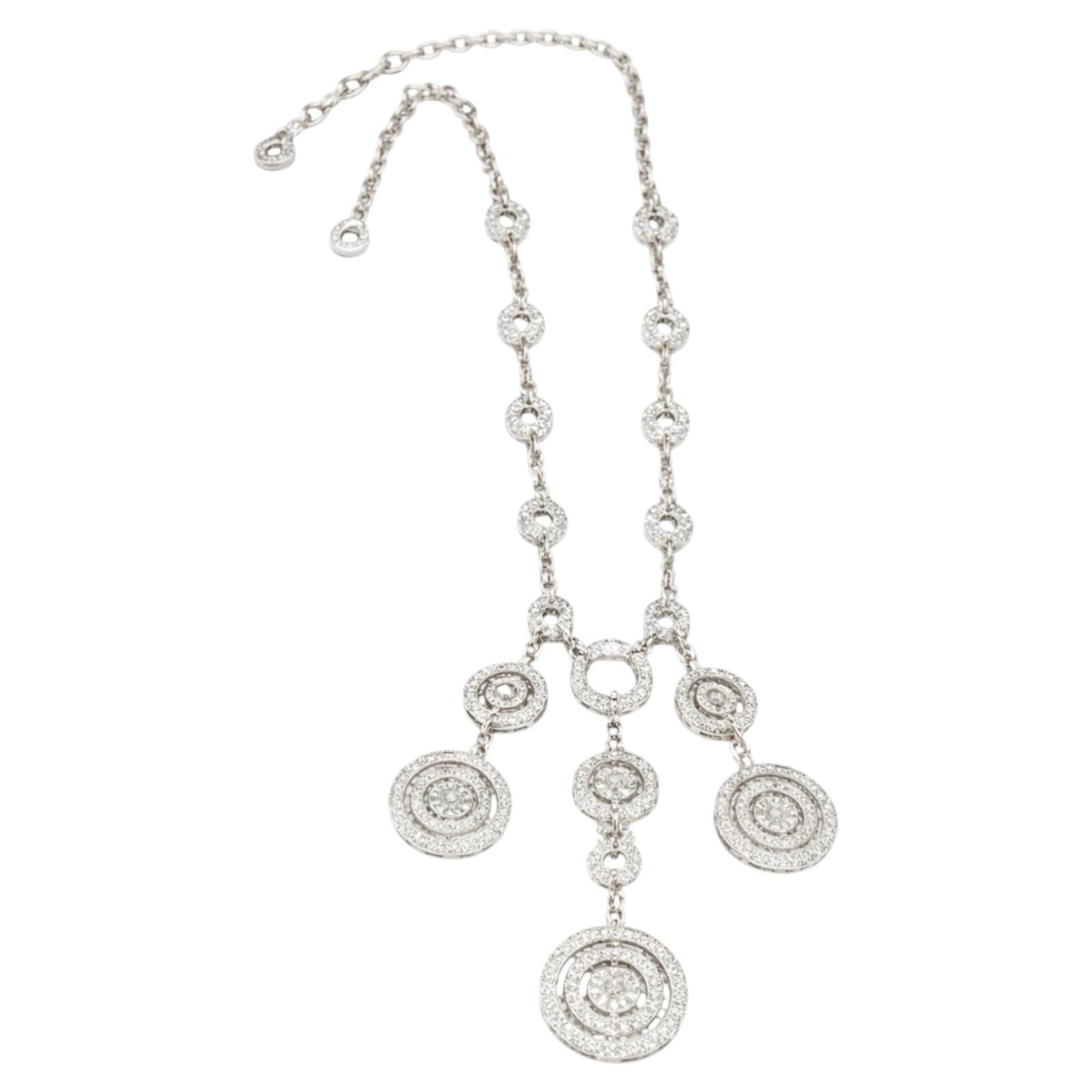 Pre-owned Bulgari 18k Gold 7 Carat Diamond Necklace In Multiple