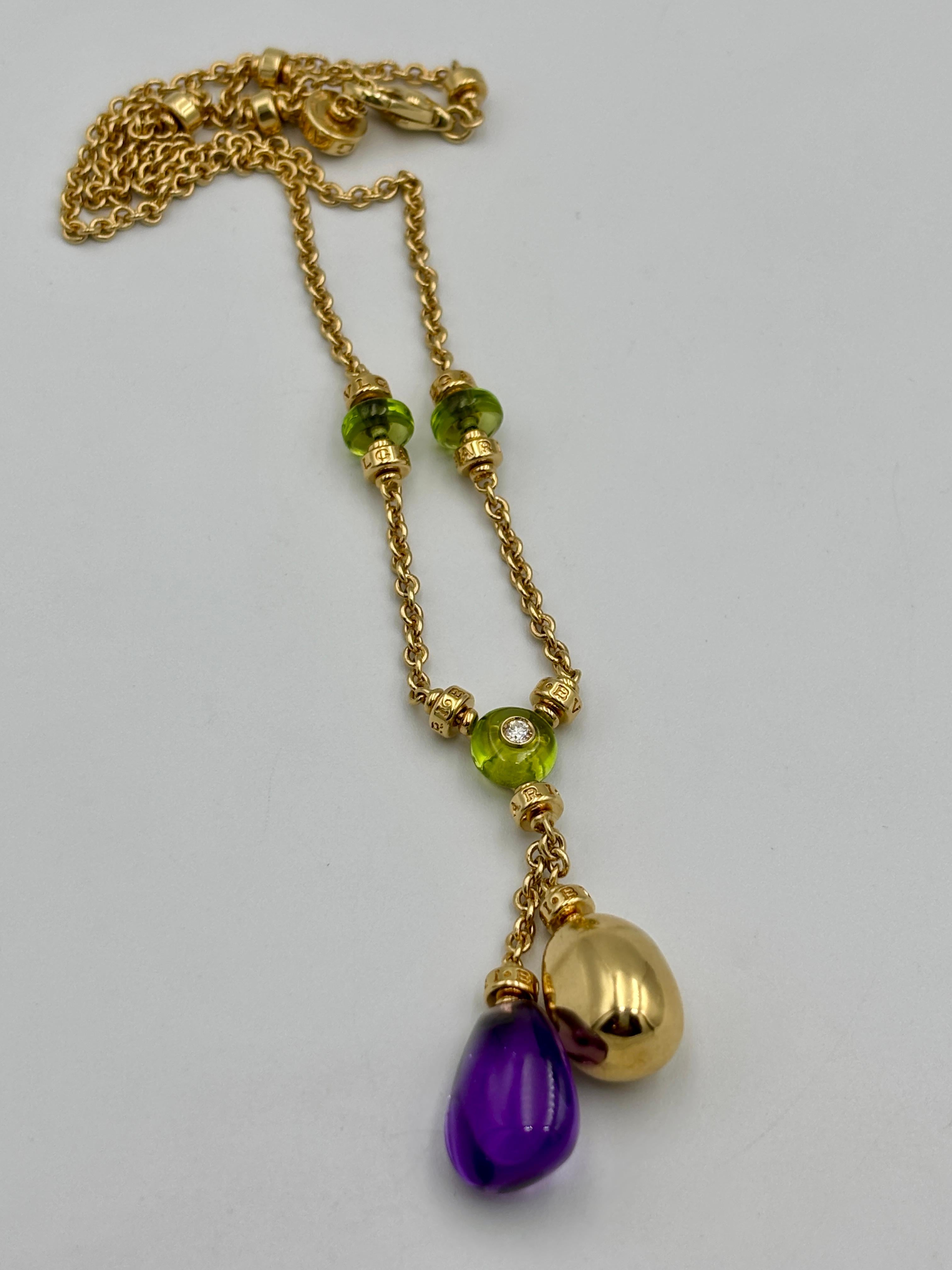 Collana Bulgari in oro 18k con ametista e citrino 3