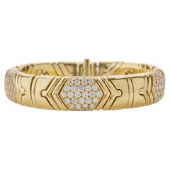 Bulgari 18K Gold and Diamond "Parentesi" Bracelet