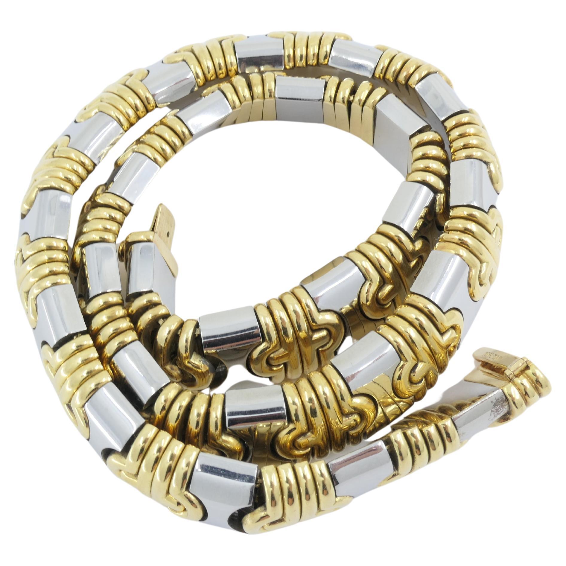 Bulgari Collana in oro 18k Bvlgari Parentesi Bicolore 3
