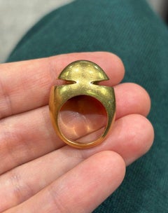 Bulgari 18k Gold Dome Cocktail Ring, Italy, Circa 1990