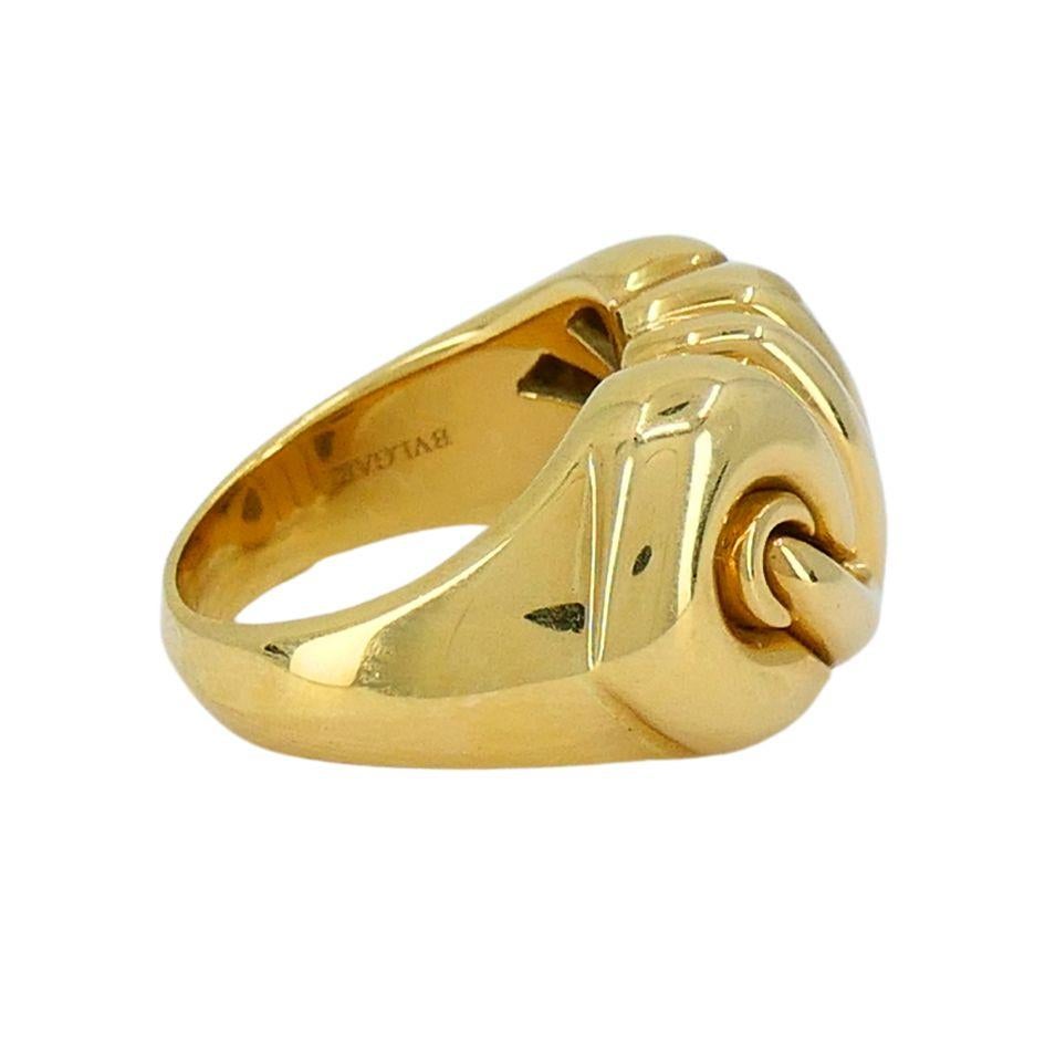 Women's or Men's Bvlgari 18k Gold Doppio Cuore Ring