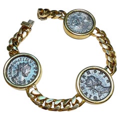 Bulgari 18k Gold Monete Bracelet with Ancient Coins, Italy Circa 1990