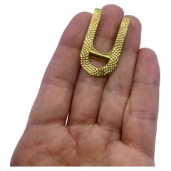 Bulgari 18k Gold Money Clip Brooch