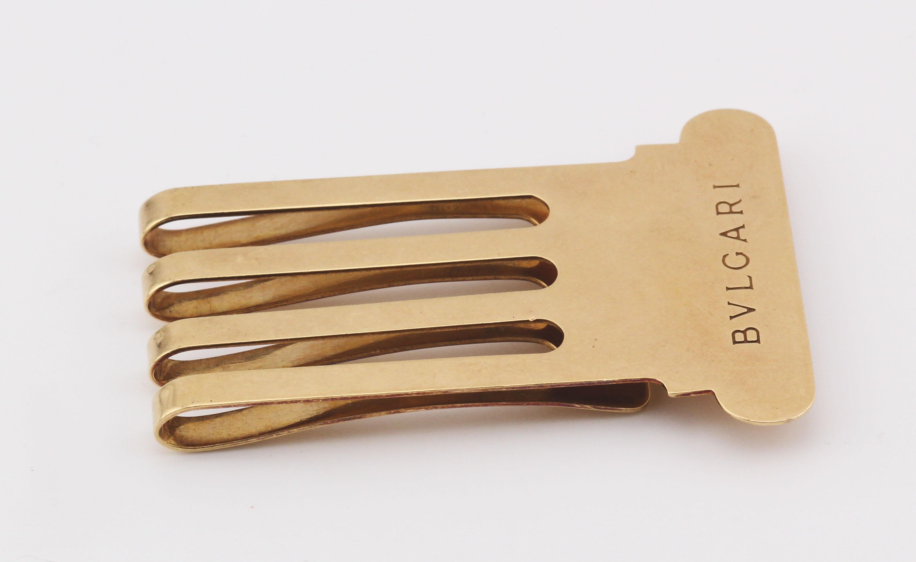 Bulgari 18k Gold Moneyclip For Sale 1