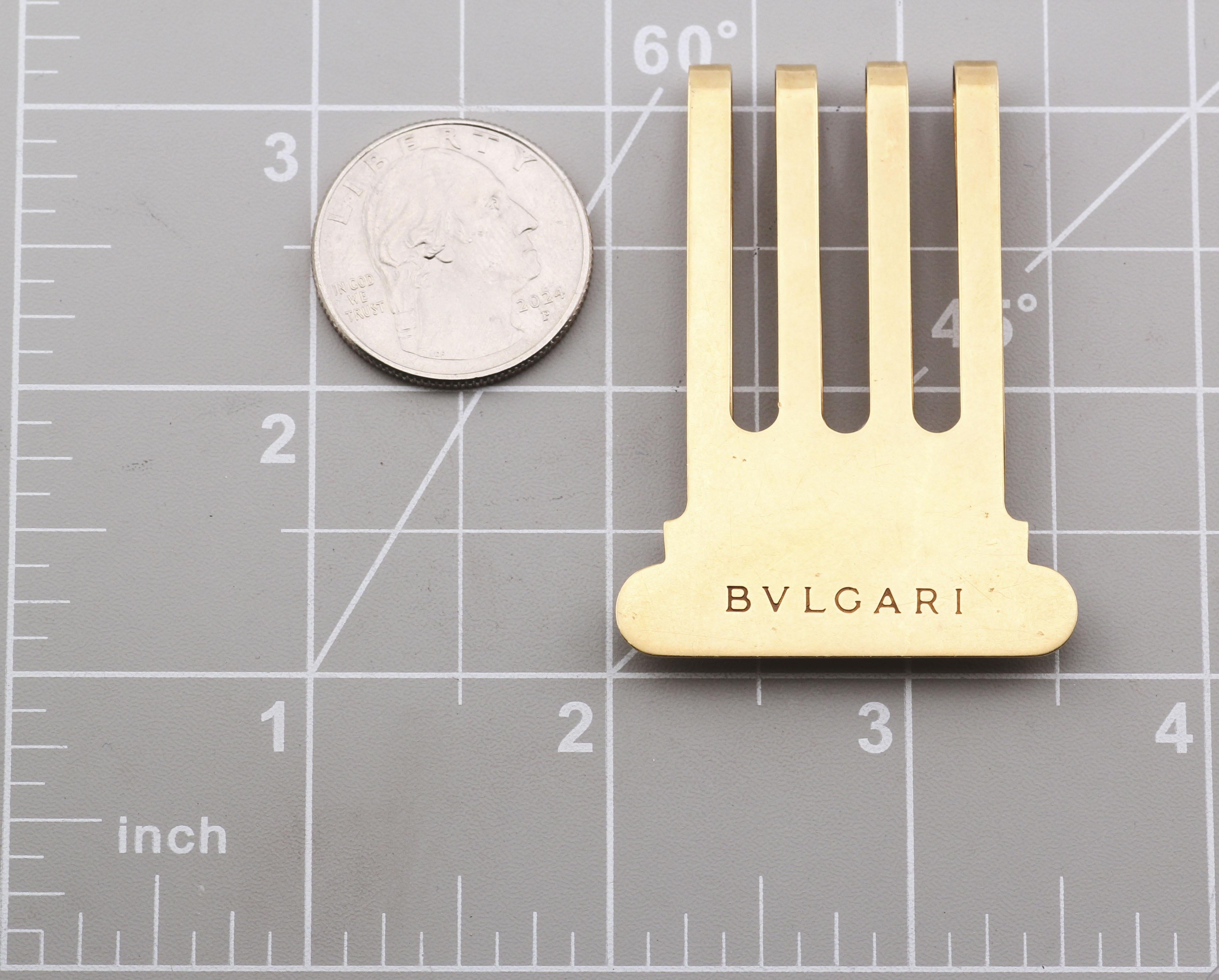 Bulgari 18k Gold Moneyclip For Sale 3