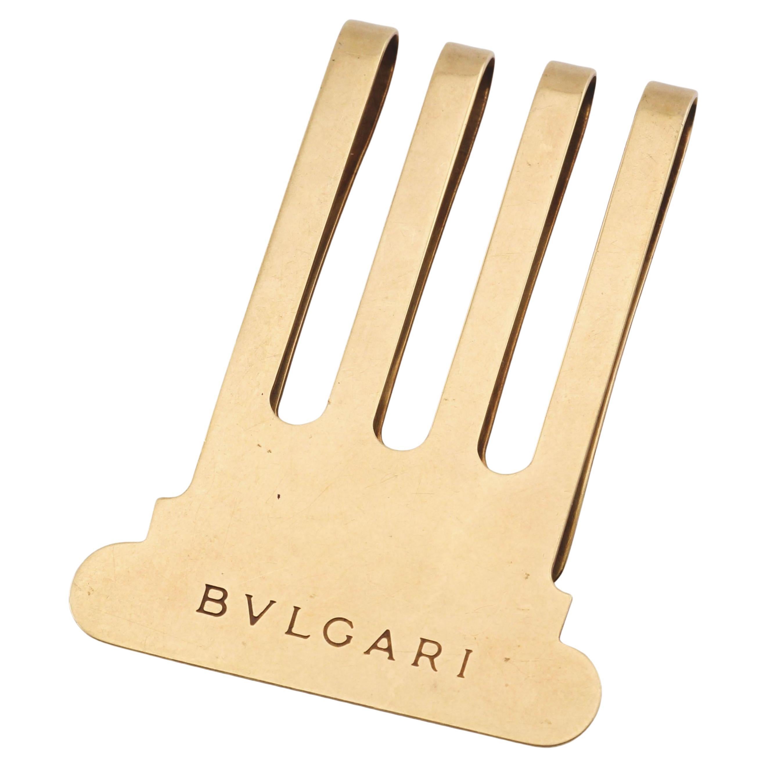 Bulgari 18k Gold Moneyclip For Sale