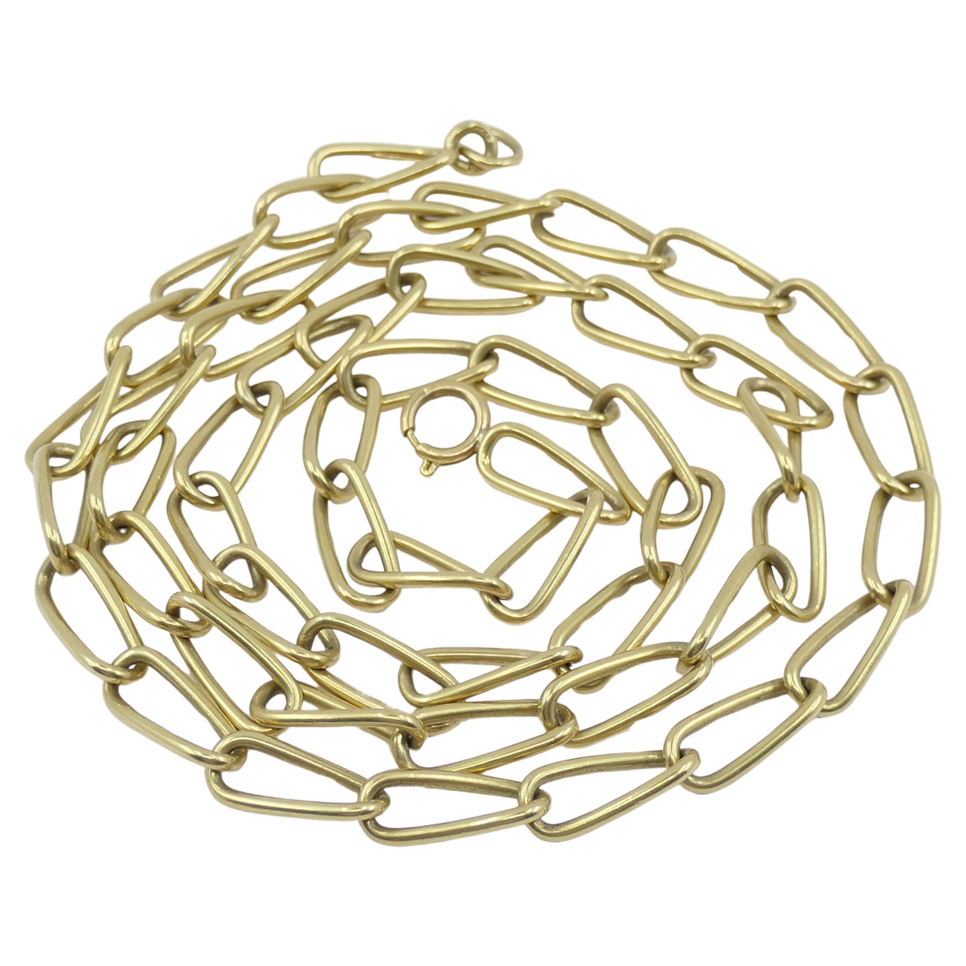 Bulgari 18k Gold Necklace Twisted Link In Excellent Condition For Sale In Beverly Hills, CA