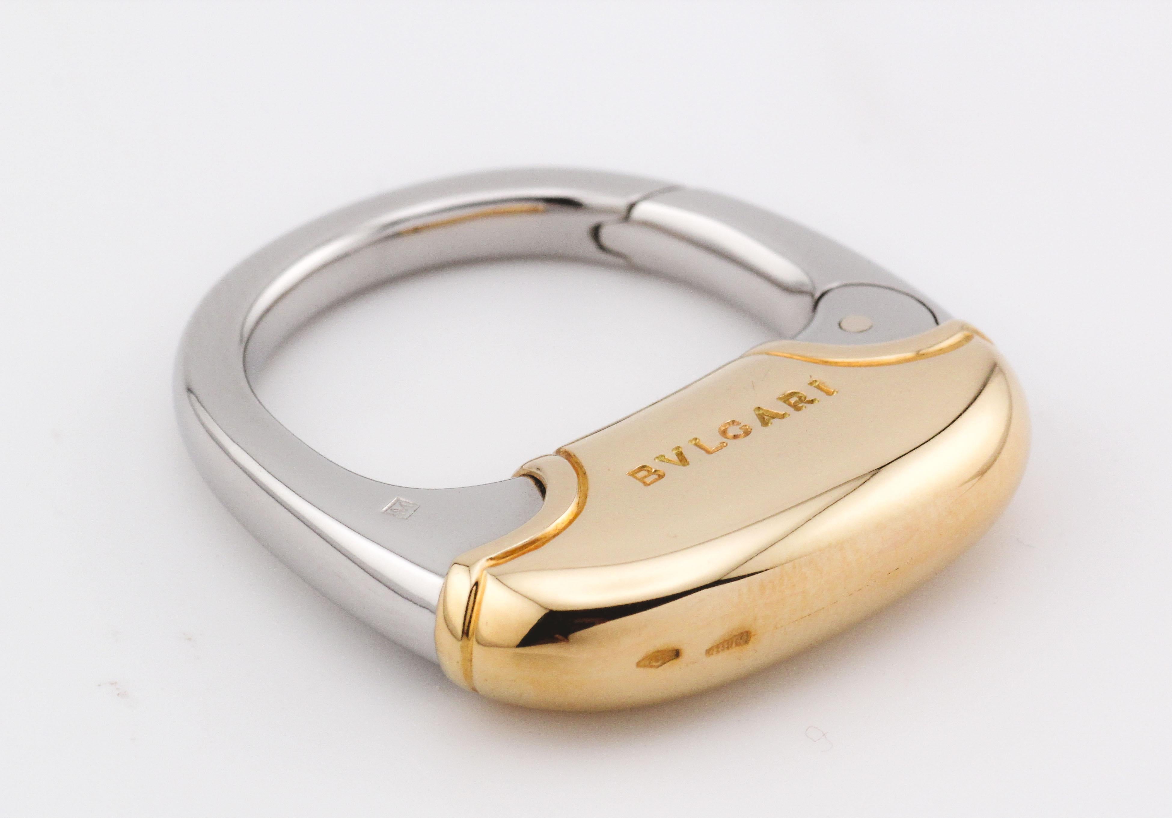 da uomo o donna Portachiavi Bulgari in acciaio dorato 18k in vendita