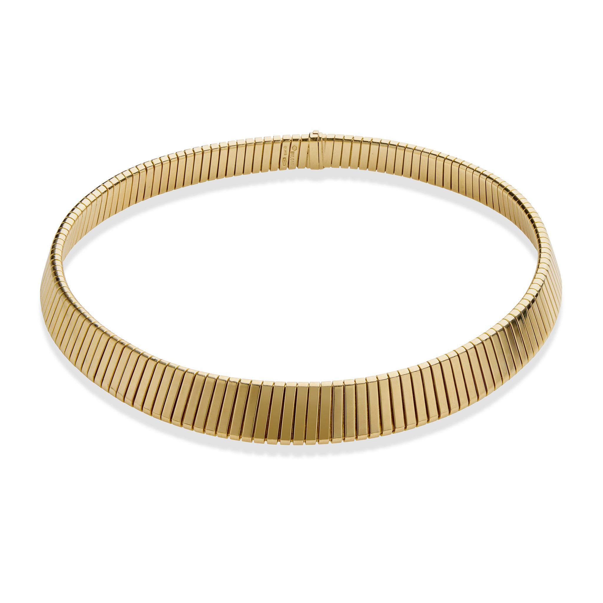 Bulgari - Collana Tubogas in oro 18 carati In condizioni ottime in vendita a New York, NY