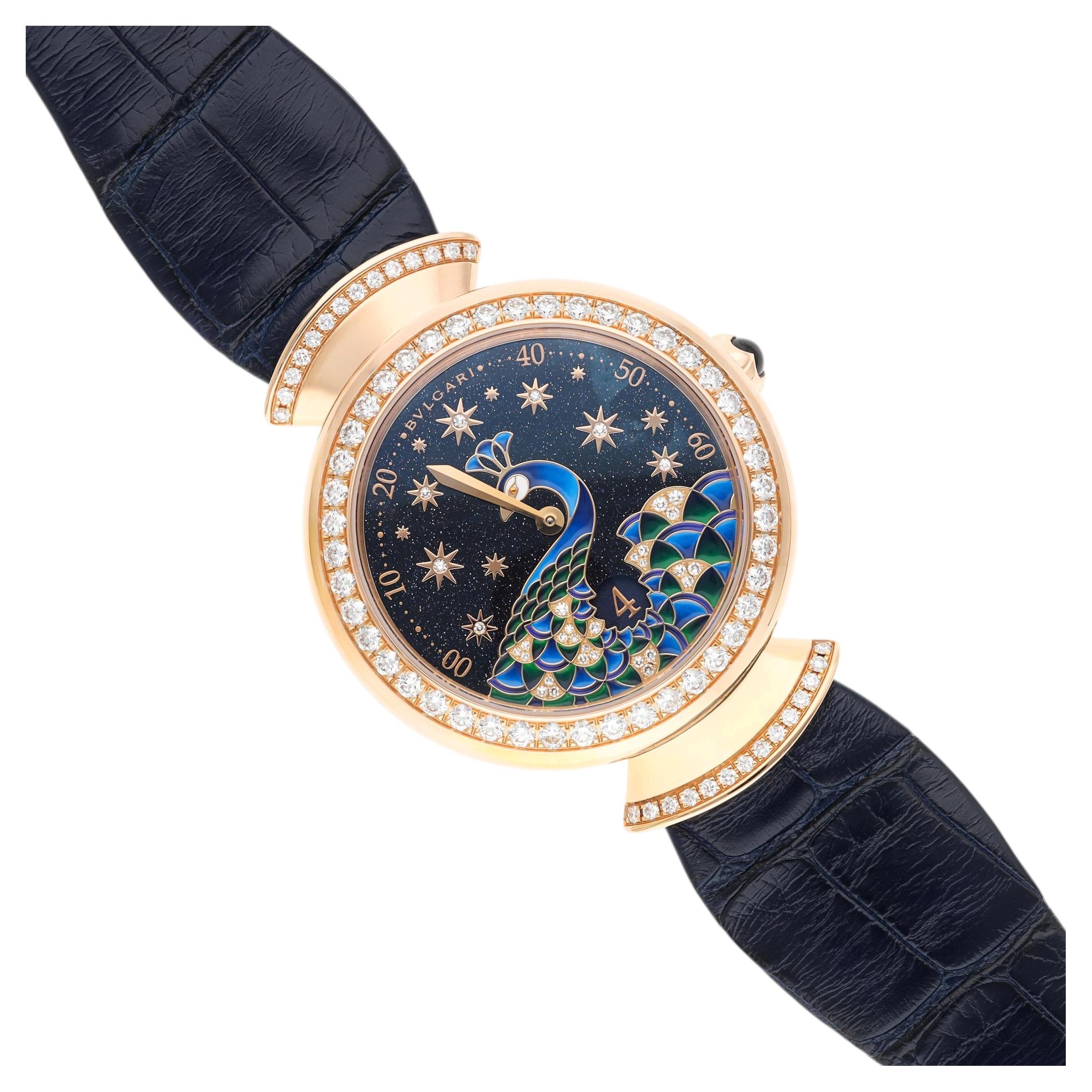 BULGARI 18K Rose Gold, Diamond and Enamel Divas' Dream Wristwatch