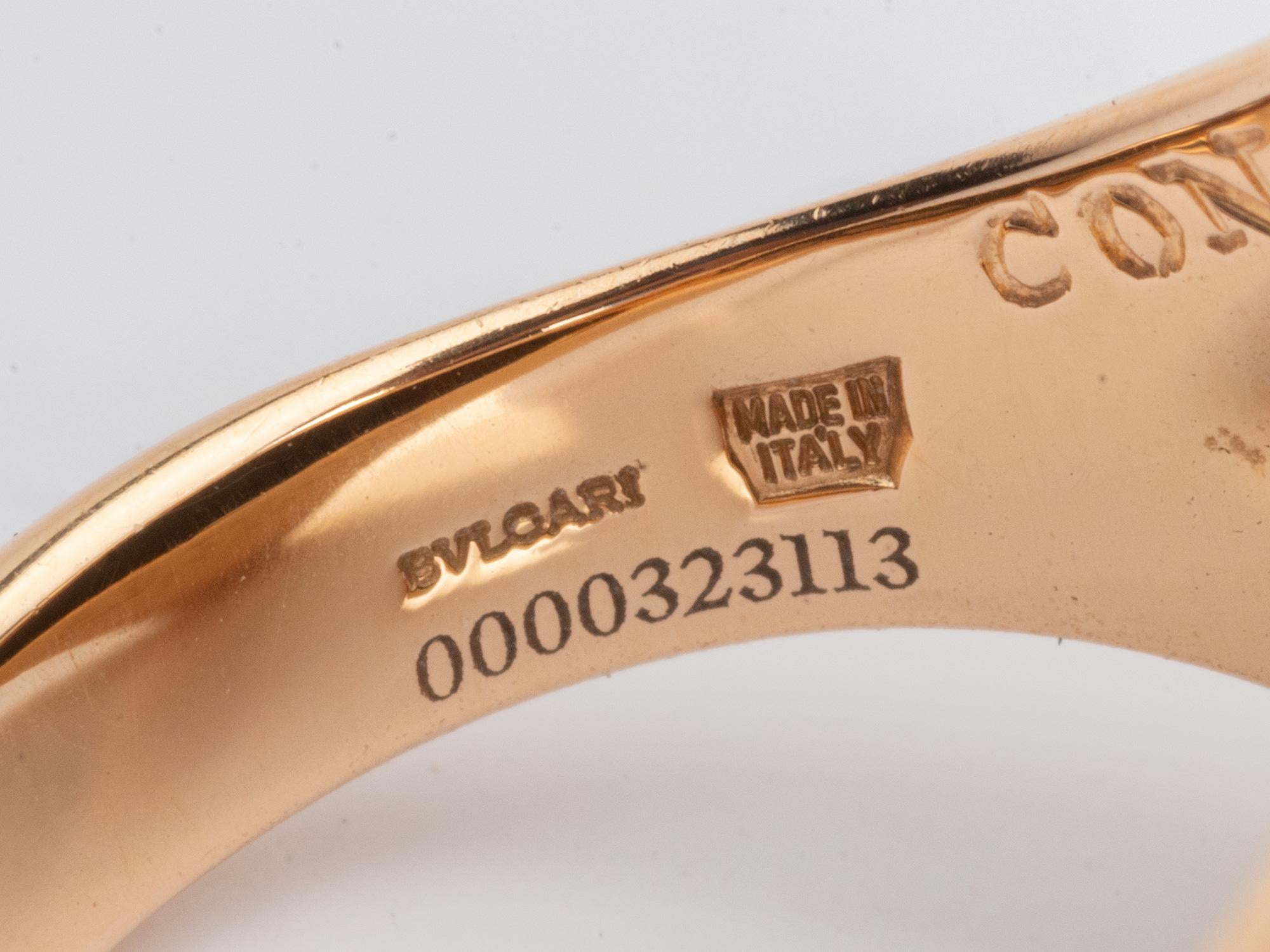Bulgari 18k Rose Gold Monete Ring im Angebot 4