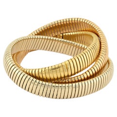 Pulsera en espiral «Tubogas» de Bulgari en oro de tres tonos de 18 quilates