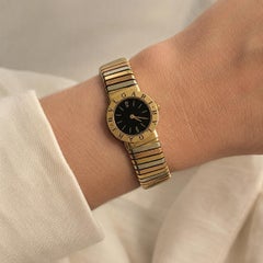 Montre-bracelet Bulgari en or tricolore 18 carats, style Tubogas