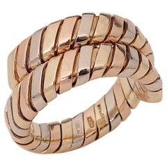 Bulgari, 18K Tricolor Gold Tubogas "Serpenti' Ring, C. 1980