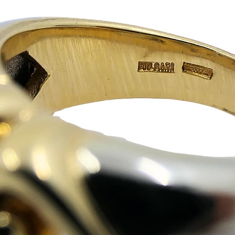 Bulgari 18k Two-Tone Gold Doppio Double Heart Ring For Sale 3