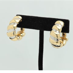 Boucles d'oreilles vintage Bulgari en or 18 carats, modèle « Tubogas », Italie, années 1980