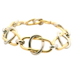 Bulgari 18K White and Yellow Gold Link Bracelet