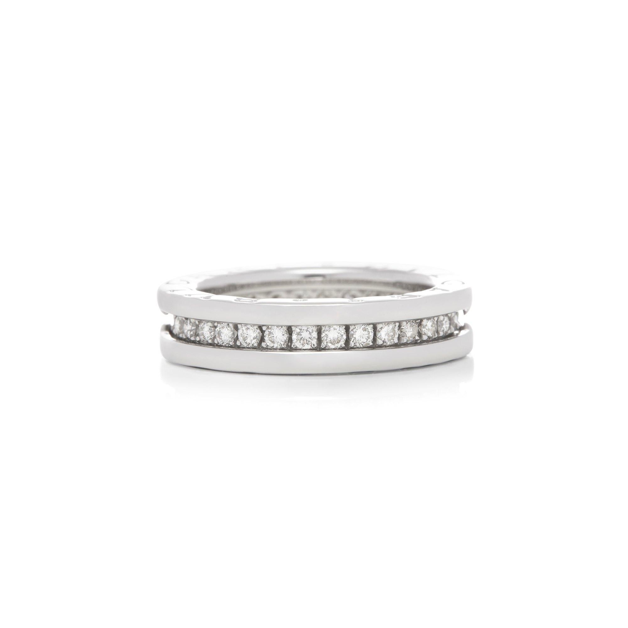 Modern Bulgari 18 Karat White Gold B.Zero 1 Ring
